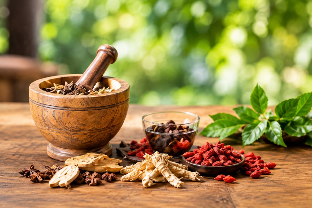 Rustic Herbal Apothecary Still Life